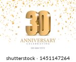 Anniversary 30. Gold 3d Numbers....