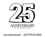 anniversary 25 numbers. poster... | Shutterstock .eps vector #2079541384