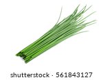 Fresh  Chives bunch  isolated on white background