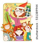 new year holiday. the children... | Shutterstock . vector #531389944