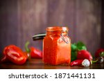 fresh natural homemade sauce... | Shutterstock . vector #1871441131