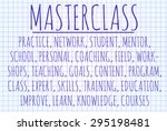 masterclass word cloud written... | Shutterstock . vector #295198481