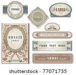 set of ornate vintage labels | Shutterstock .eps vector #77071735
