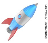 cartoon rocket isolated on... | Shutterstock . vector #794069584