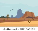 Desert Landscape With Sandstone ...