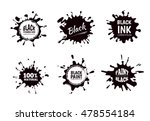 vector set of black ink... | Shutterstock .eps vector #478554184