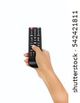 Hand Holding Multimedia Remote...