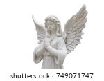 Angel Statues Isolated On White ...
