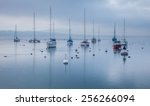 Sailboats At Lake Geneva In A...