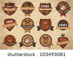 set of vintage labels | Shutterstock .eps vector #103493081