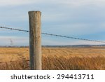 Fence Post With Prairie...