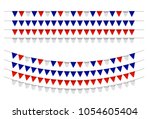 party background with flags... | Shutterstock .eps vector #1054605404