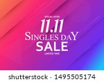 november 11 singles day sale.... | Shutterstock .eps vector #1495505174