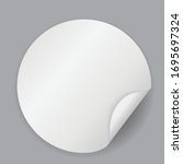 abstract circle sticker vector... | Shutterstock .eps vector #1695697324