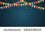 banner with garland of flags... | Shutterstock .eps vector #1846338244