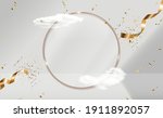 golden glass ring frame ... | Shutterstock .eps vector #1911892057
