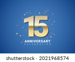 15 anniversary background with... | Shutterstock .eps vector #2021968574