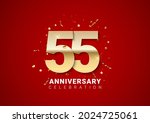 55 anniversary background with... | Shutterstock .eps vector #2024725061