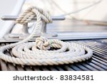Close Up Of A Mooring Rope With ...