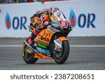 Small photo of No21. Alonso Lopez of Spain and GT Trevisan SpeedUp in action during the Moto 2 of Thailand Grand Prix at Chang International Circuit on Oct 29, 2023 in Buriram, Thailand