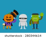 vector illustration   halloween ... | Shutterstock .eps vector #280344614