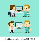 vector illustration doctor... | Shutterstock .eps vector #456405994