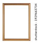 Small photo of picture frame. Wooden frame gold frame