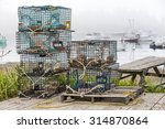 Lobster And Crab Pots On A Dock ...