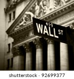 Wall Street Sign In Lower...