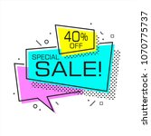 flat shaped sale banner  price... | Shutterstock .eps vector #1070775737