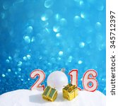 new year 2016. figure 2016 and... | Shutterstock . vector #345712397