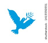 dove vector. isolated blue icon | Shutterstock .eps vector #1415550551