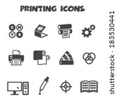 printing icons  mono vector... | Shutterstock .eps vector #183530441