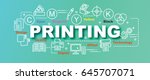 printing vector trendy banner... | Shutterstock .eps vector #645707071