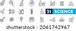 science scientific line icons... | Shutterstock .eps vector #2061742967