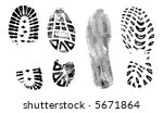 4 isolated bootprints   highly... | Shutterstock .eps vector #5671864