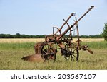 Very Old Farm Equipment In...