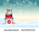christmas background with stack ... | Shutterstock .eps vector #314329124
