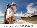 Unconditional Surrender Statue at USS midway, San Diego, California, USA