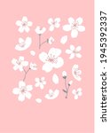 spring tree blossom art. white... | Shutterstock .eps vector #1945392337