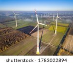 Aerial View Of Wind Energy...