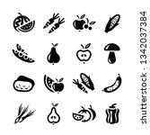 fruit and vegetables vector... | Shutterstock .eps vector #1342037384