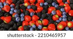 Small photo of a variation of berry fruits at fruit market