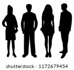 silhouettes of people of women... | Shutterstock .eps vector #1172679454