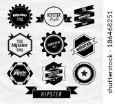 trendy hipster label and badge... | Shutterstock .eps vector #186468251