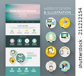 website template vector design | Shutterstock .eps vector #211212154