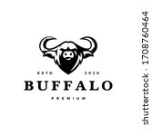 Water Buffalo Head Logo Vector...