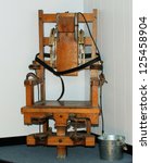 Small photo of Electric chair "Old Sparky" used in electrocution of condemned prisoners