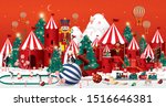 winter wonderland christmas... | Shutterstock .eps vector #1516646381