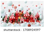 christmas winter wonderland... | Shutterstock .eps vector #1708924597